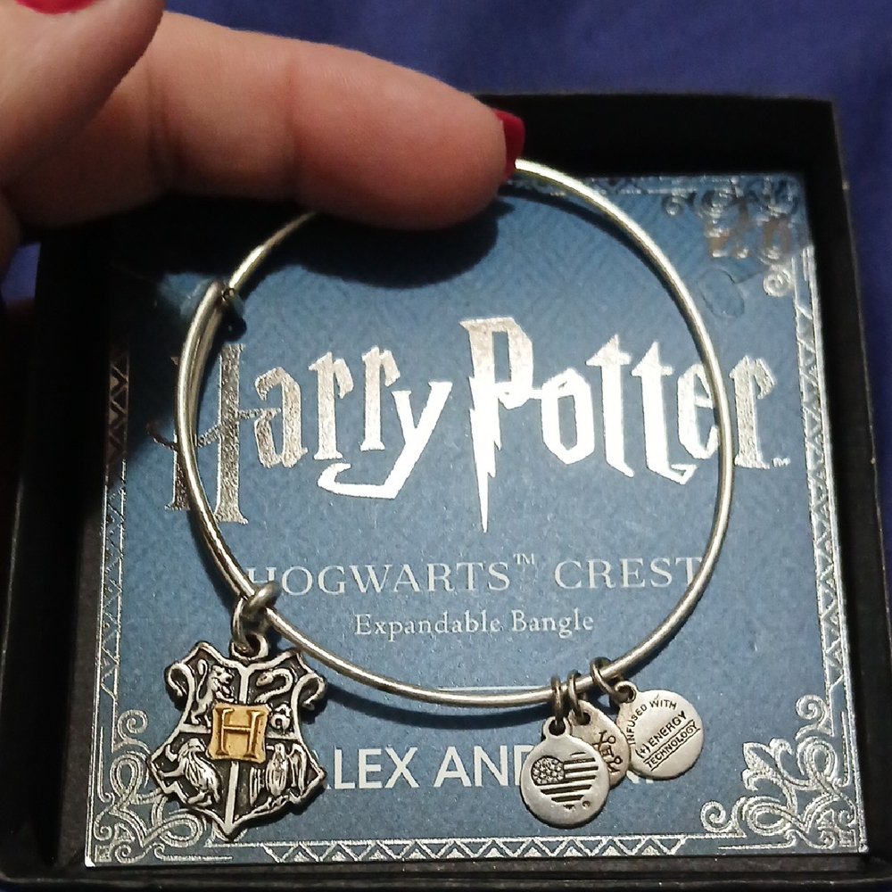 Alex and Ani Silver Hogwarts Crest Bangle